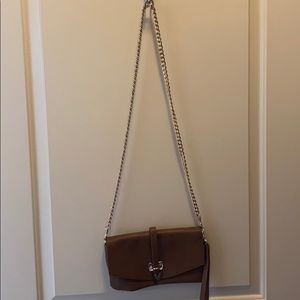 Brown with Gold Trim Crossbody